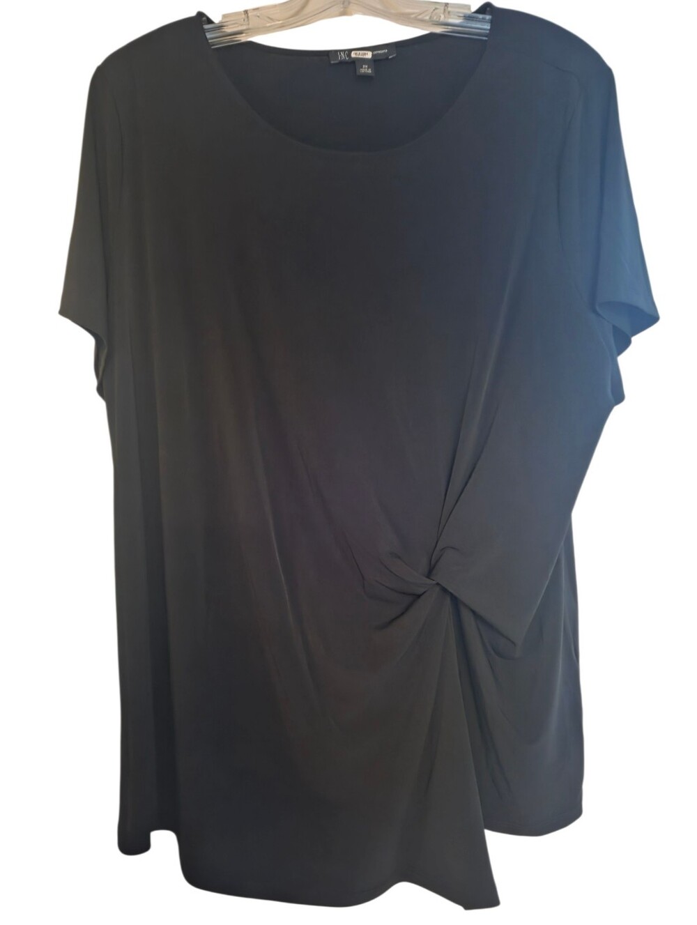 I.N.C. Like New Black Short Sleeve Dress Top 2X.